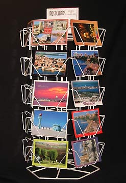 20 Pocket Wire Countertop Postcard Spinner Display in Black 20CHC100 