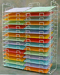 Scrapbook paper display rack